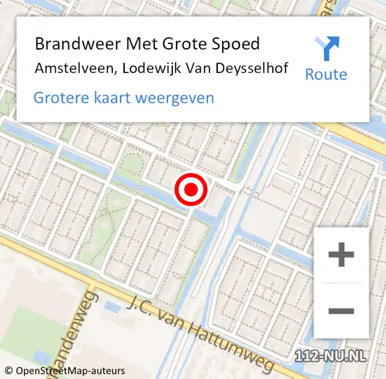 Locatie op kaart van de 112 melding: Brandweer Met Grote Spoed Naar Amstelveen, Lodewijk Van Deysselhof op 1 februari 2021 07:00