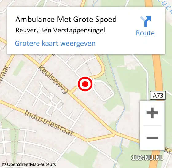 Locatie op kaart van de 112 melding: Ambulance Met Grote Spoed Naar Reuver, Ben Verstappensingel op 31 mei 2014 20:36