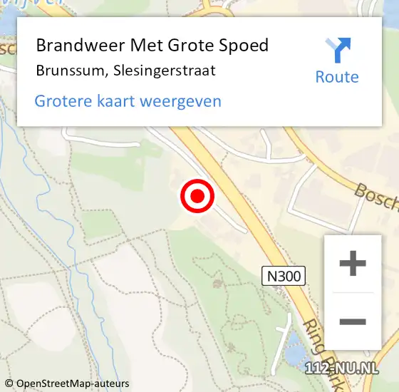 Locatie op kaart van de 112 melding: Brandweer Met Grote Spoed Naar Brunssum, Slesingerstraat op 1 februari 2021 19:53