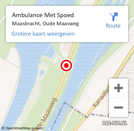 Locatie op kaart van de 112 melding: Ambulance Met Spoed Naar Maasbracht, Oude Maasweg op 2 februari 2021 08:29