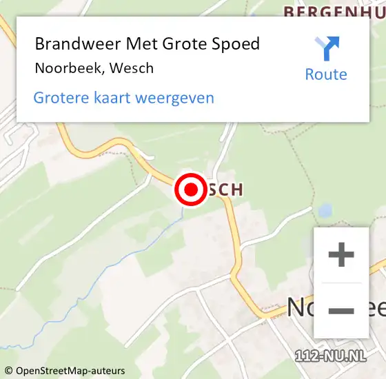 Locatie op kaart van de 112 melding: Brandweer Met Grote Spoed Naar Noorbeek, Wesch op 2 februari 2021 13:31