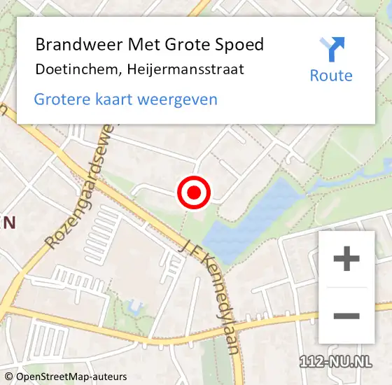 Locatie op kaart van de 112 melding: Brandweer Met Grote Spoed Naar Doetinchem, Heijermansstraat op 2 februari 2021 13:55