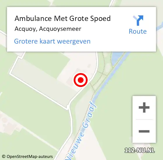 Locatie op kaart van de 112 melding: Ambulance Met Grote Spoed Naar Acquoy, Acquoysemeer op 1 juni 2014 00:49