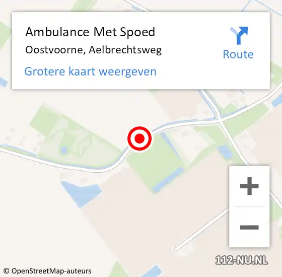 Locatie op kaart van de 112 melding: Ambulance Met Spoed Naar Oostvoorne, Aelbrechtsweg op 3 februari 2021 13:02