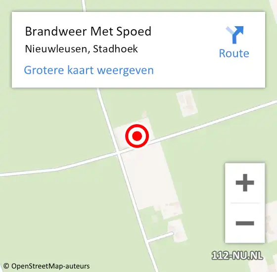 Locatie op kaart van de 112 melding: Brandweer Met Spoed Naar Nieuwleusen, Stadhoek op 1 juni 2014 07:36