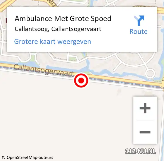 Locatie op kaart van de 112 melding: Ambulance Met Grote Spoed Naar Callantsoog, Callantsogervaart op 4 februari 2021 22:46