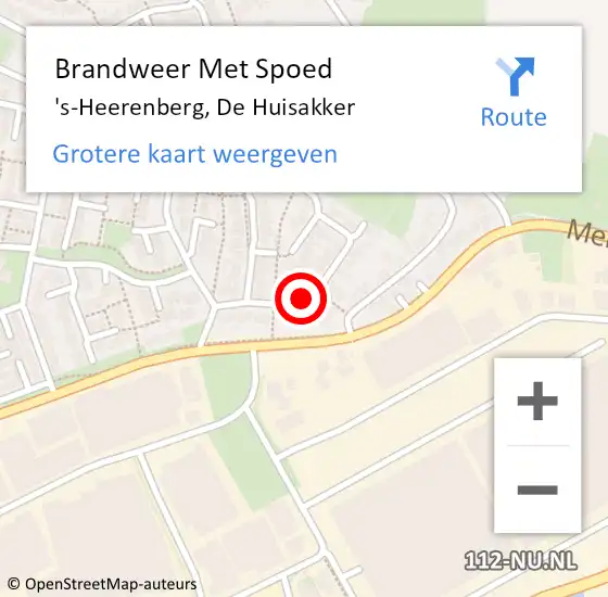 Locatie op kaart van de 112 melding: Brandweer Met Spoed Naar 's-Heerenberg, De Huisakker op 7 februari 2021 10:52