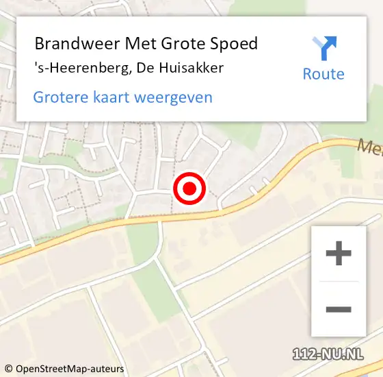 Locatie op kaart van de 112 melding: Brandweer Met Grote Spoed Naar 's-Heerenberg, De Huisakker op 7 februari 2021 10:56