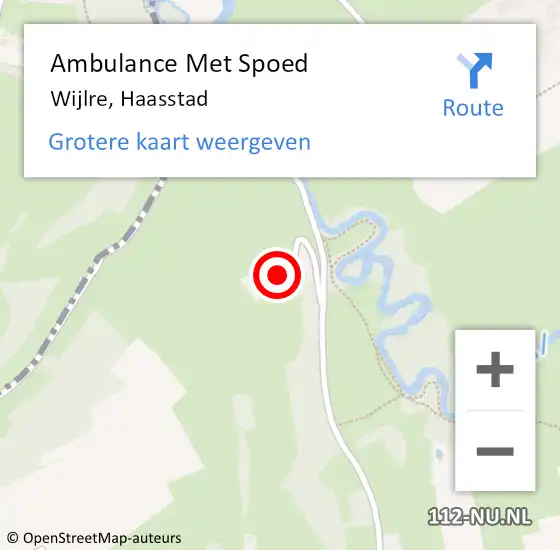 Locatie op kaart van de 112 melding: Ambulance Met Spoed Naar Wijlre, Haasstad op 1 juni 2014 14:11