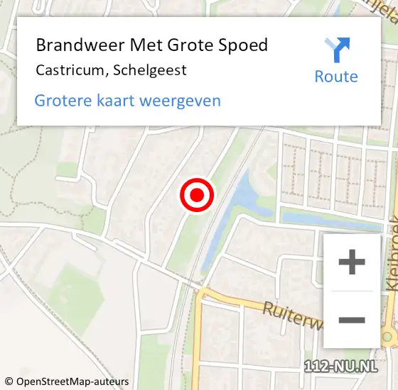 Locatie op kaart van de 112 melding: Brandweer Met Grote Spoed Naar Castricum, Schelgeest op 8 februari 2021 23:00