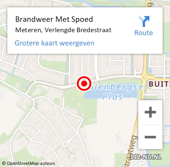 Locatie op kaart van de 112 melding: Brandweer Met Spoed Naar Meteren, Verlengde Bredestraat op 9 februari 2021 08:46