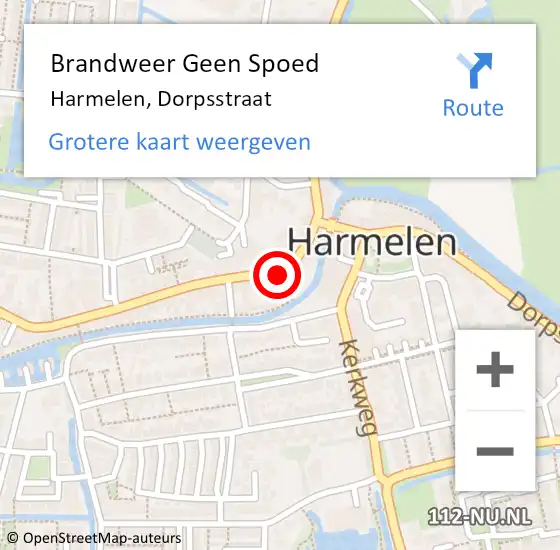 Locatie op kaart van de 112 melding: Brandweer Geen Spoed Naar Harmelen, Dorpsstraat op 10 februari 2021 10:32