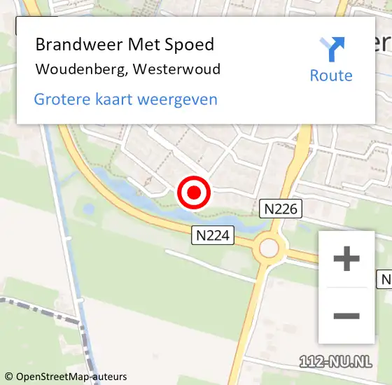 Locatie op kaart van de 112 melding: Brandweer Met Spoed Naar Woudenberg, Westerwoud op 11 februari 2021 19:08