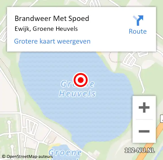 Locatie op kaart van de 112 melding: Brandweer Met Spoed Naar Ewijk, Groene Heuvels op 13 februari 2021 10:32