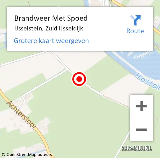 Locatie op kaart van de 112 melding: Brandweer Met Spoed Naar IJsselstein, Zuid IJsseldijk op 13 februari 2021 13:19