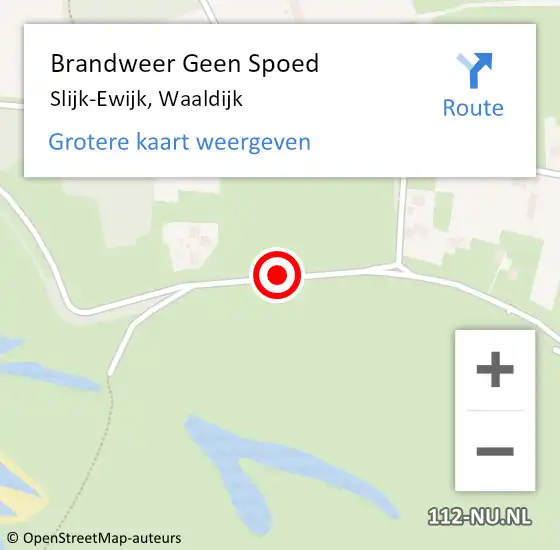 Locatie op kaart van de 112 melding: Brandweer Geen Spoed Naar Slijk-Ewijk, Waaldijk op 14 februari 2021 16:00