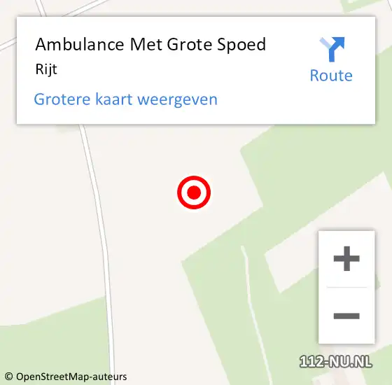 Locatie op kaart van de 112 melding: Ambulance Met Grote Spoed Naar Rijt op 14 februari 2021 20:35