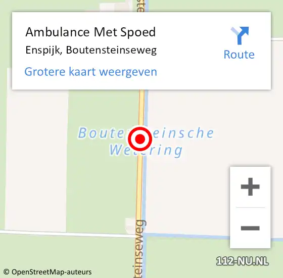 Locatie op kaart van de 112 melding: Ambulance Met Spoed Naar Enspijk, Boutensteinseweg op 17 februari 2021 07:57