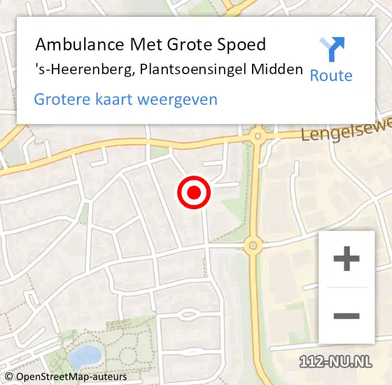 Locatie op kaart van de 112 melding: Ambulance Met Grote Spoed Naar 's-Heerenberg, Plantsoensingel Midden op 17 februari 2021 18:56
