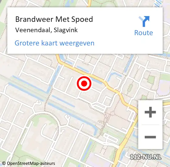 Locatie op kaart van de 112 melding: Brandweer Met Spoed Naar Veenendaal, Slagvink op 18 februari 2021 10:35