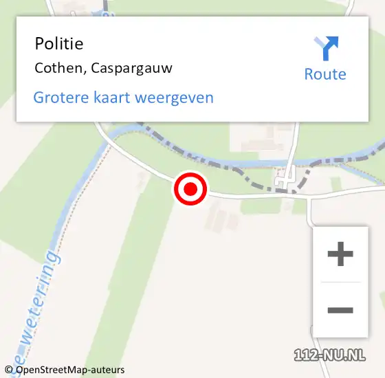 Locatie op kaart van de 112 melding: Politie Cothen, Caspargauw op 19 februari 2021 13:55