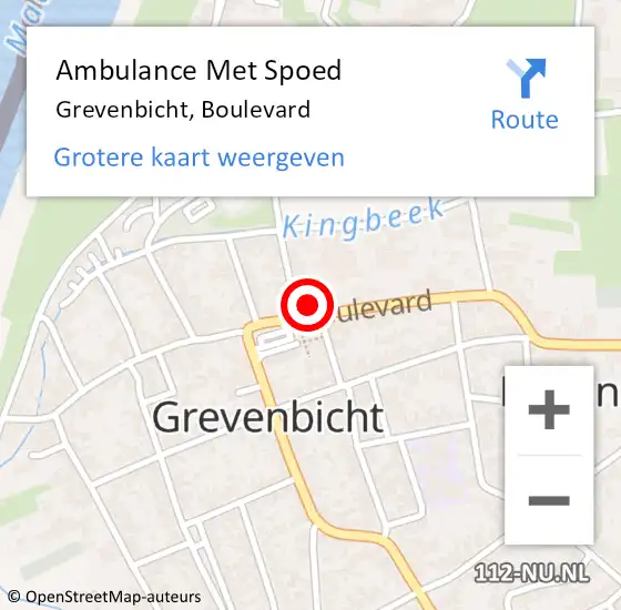 Locatie op kaart van de 112 melding: Ambulance Met Spoed Naar Grevenbicht, Boulevard op 2 juni 2014 17:26