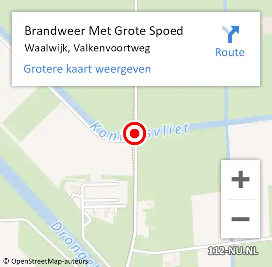 Locatie op kaart van de 112 melding: Brandweer Met Grote Spoed Naar Waalwijk, Valkenvoortweg op 19 februari 2021 18:56