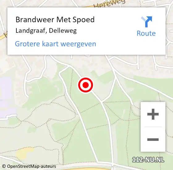 Locatie op kaart van de 112 melding: Brandweer Met Spoed Naar Landgraaf, Delleweg op 22 februari 2021 19:07