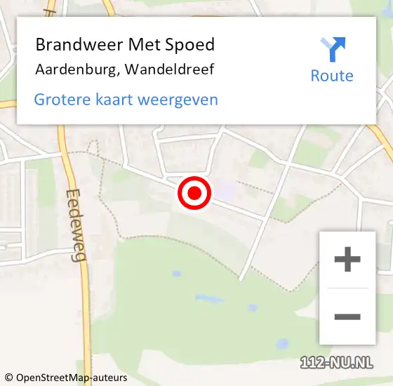 Locatie op kaart van de 112 melding: Brandweer Met Spoed Naar Aardenburg, Wandeldreef op 23 februari 2021 13:48