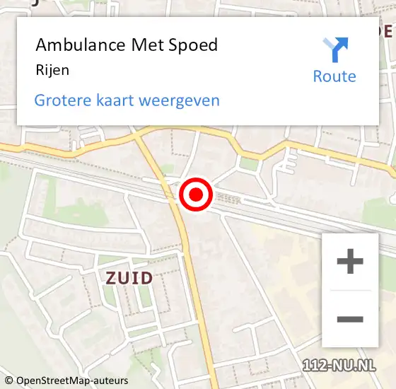 Locatie op kaart van de 112 melding: Ambulance Met Spoed Naar Rijen op 23 februari 2021 18:52