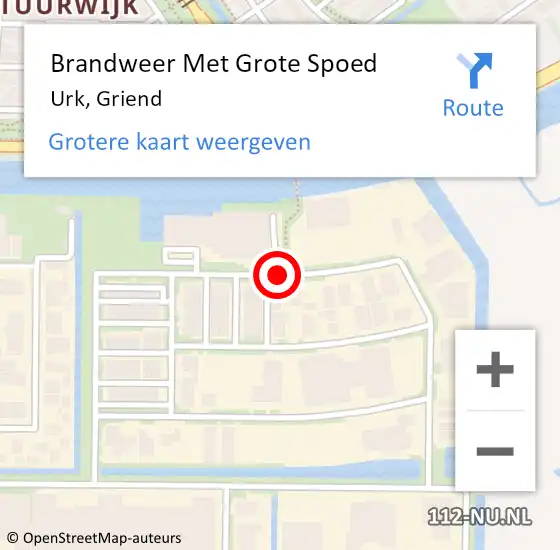 Locatie op kaart van de 112 melding: Brandweer Met Grote Spoed Naar Urk, Griend op 24 februari 2021 07:03