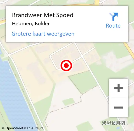 Locatie op kaart van de 112 melding: Brandweer Met Spoed Naar Heumen, Bolder op 24 februari 2021 11:21