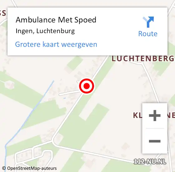 Locatie op kaart van de 112 melding: Ambulance Met Spoed Naar Ingen, Luchtenburg op 25 februari 2021 12:04