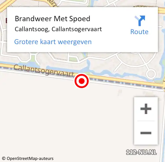 Locatie op kaart van de 112 melding: Brandweer Met Spoed Naar Callantsoog, Callantsogervaart op 25 februari 2021 12:26