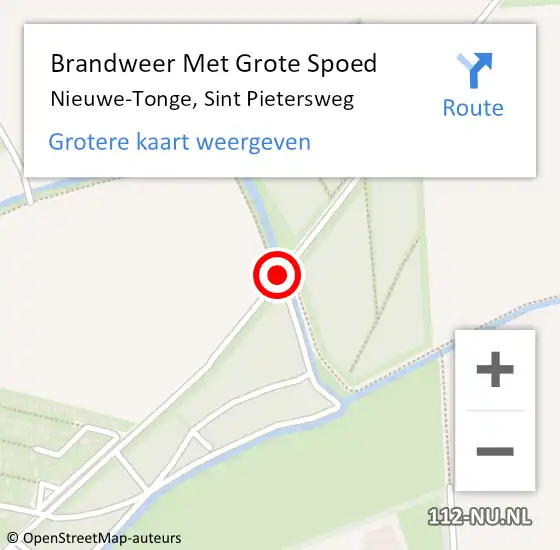 Locatie op kaart van de 112 melding: Brandweer Met Grote Spoed Naar Nieuwe-Tonge, Sint Pietersweg op 25 februari 2021 19:04