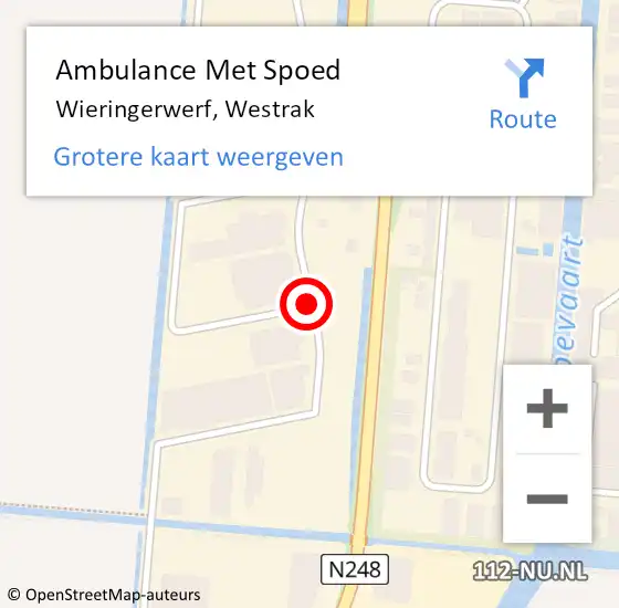 Locatie op kaart van de 112 melding: Ambulance Met Spoed Naar Wieringerwerf, Westrak op 26 februari 2021 09:25