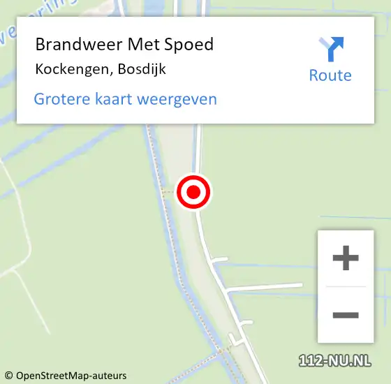 Locatie op kaart van de 112 melding: Brandweer Met Spoed Naar Kockengen, Bosdijk op 26 februari 2021 09:30