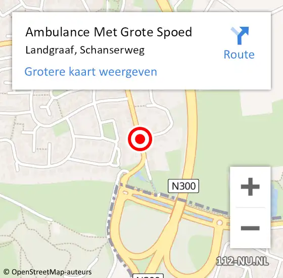 Locatie op kaart van de 112 melding: Ambulance Met Grote Spoed Naar Landgraaf, Schanserweg op 26 februari 2021 15:58