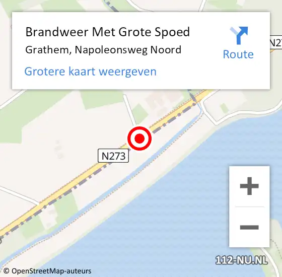 Locatie op kaart van de 112 melding: Brandweer Met Grote Spoed Naar Grathem, Napoleonsweg Noord op 26 februari 2021 22:44