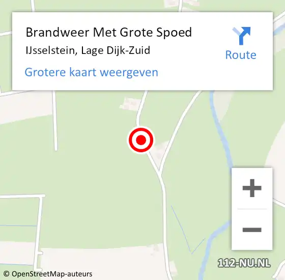 Locatie op kaart van de 112 melding: Brandweer Met Grote Spoed Naar IJsselstein, Lage Dijk-Zuid op 27 februari 2021 09:20