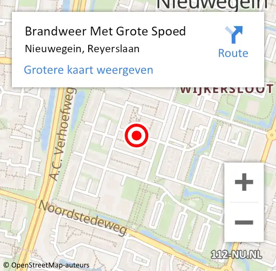 Locatie op kaart van de 112 melding: Brandweer Met Grote Spoed Naar Nieuwegein, Reyerslaan op 27 februari 2021 23:39