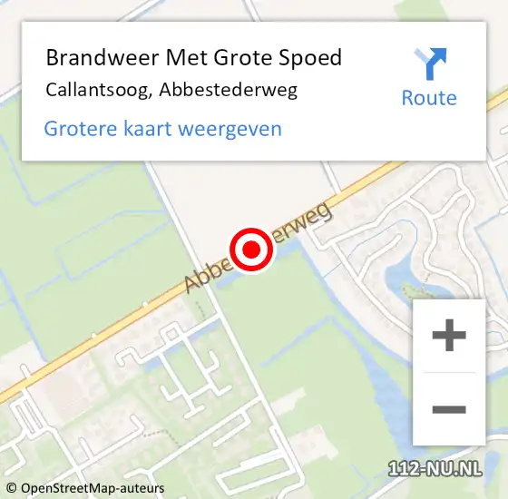 Locatie op kaart van de 112 melding: Brandweer Met Grote Spoed Naar Callantsoog, Abbestederweg op 28 februari 2021 17:31