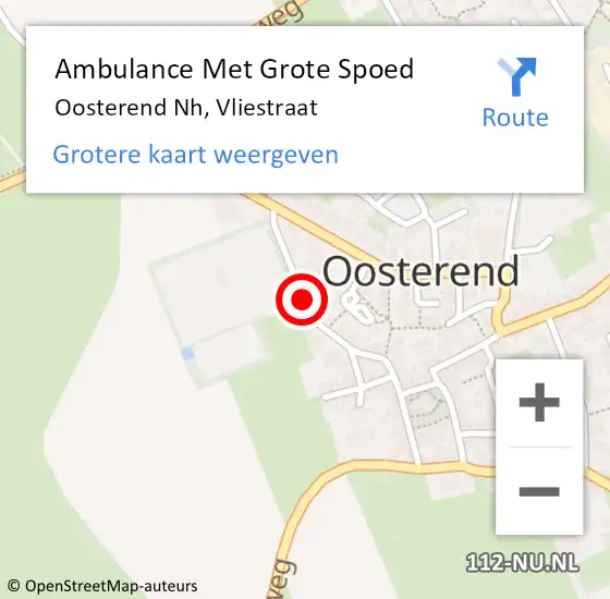 Locatie op kaart van de 112 melding: Ambulance Met Grote Spoed Naar Oosterend Nh, Vliestraat op 1 maart 2021 04:51