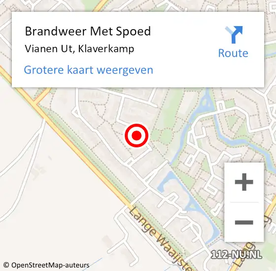 Locatie op kaart van de 112 melding: Brandweer Met Spoed Naar Vianen Ut, Klaverkamp op 1 maart 2021 20:11