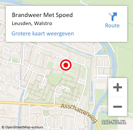 Locatie op kaart van de 112 melding: Brandweer Met Spoed Naar Leusden, Walstro op 1 maart 2021 22:07