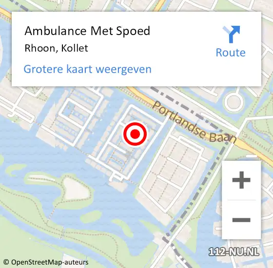Locatie op kaart van de 112 melding: Ambulance Met Spoed Naar Rhoon, Kollet op 2 maart 2021 02:47