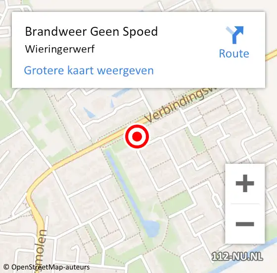 Locatie op kaart van de 112 melding: Brandweer Geen Spoed Naar Wieringerwerf op 3 maart 2021 14:03