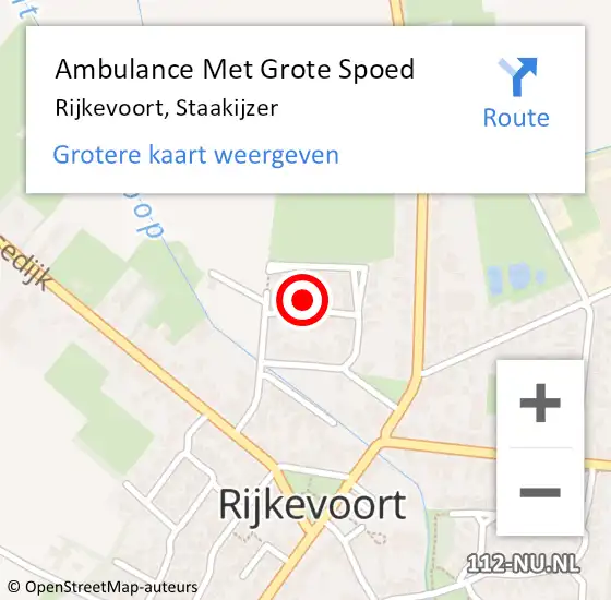 Locatie op kaart van de 112 melding: Ambulance Met Grote Spoed Naar Rijkevoort, Staakijzer op 3 juni 2014 17:27