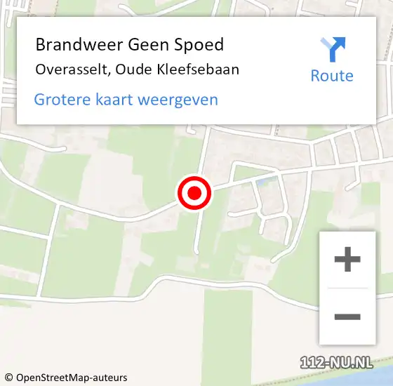 Locatie op kaart van de 112 melding: Brandweer Geen Spoed Naar Overasselt, Oude Kleefsebaan op 3 maart 2021 16:05