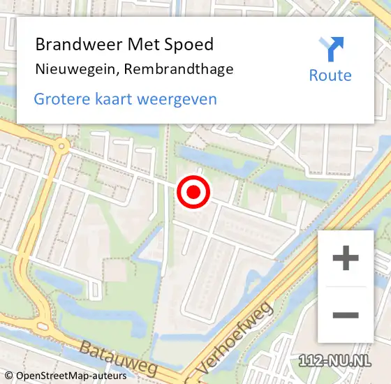 Locatie op kaart van de 112 melding: Brandweer Met Spoed Naar Nieuwegein, Rembrandthage op 3 maart 2021 20:40